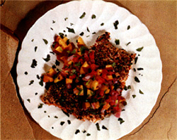 Image of Pepper Crusted Salmon With Fruit Salsa, Diabetic Gourmet Magazine