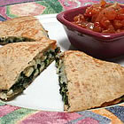 Spinach and Corn Quesadilla