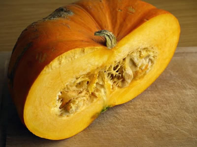 halved pumpkin