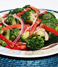 Broccoli Salad with Peanut Dressing Recipe Photo - Diabetic Gourmet Magazine Recipes