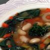 White Bean Soup with Leeks, Spinach and Couscous