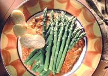 Asparagus with Red Pepper Sauce - Diabetic Gourmet Magazine