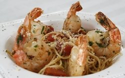 Angel Hair With Spicy Shrimp