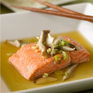 Asian-Style Steamed Salmon Recipe Photo - Diabetic Gourmet Magazine Recipes