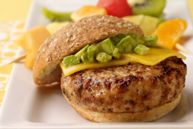 Avocado Turkey Burger Diabetic Recipe Diabetic Gourmet Magazine