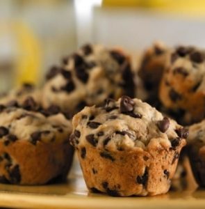Banana Chocolate Chip Mini Muffins recipe photo from the Diabetic Gourmet Magazine diabetic recipes archive.
