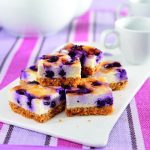 Blueberry Cheesecake Bars recipe photo from the Diabetic Gourmet Magazine diabetic recipes archive.