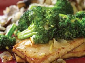 Broccoli With Asian Tofu recipe photo from the Diabetic Gourmet Magazine diabetic recipes archive.