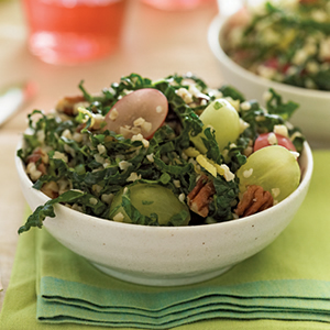 Bulgur, Grape and Kale Salad