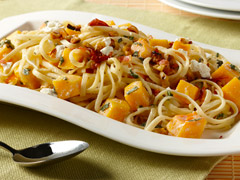 Butternut Squash and Linguine Recipe Photo - Diabetic Gourmet Magazine Recipes