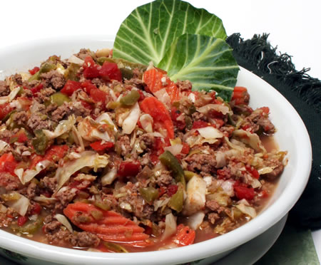 Cabbage and Turkey Ragout Recipe Photo - Diabetic Gourmet Magazine Recipes