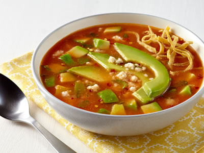 California Avocado Tortilla Soup Recipe Photo - Diabetic Gourmet Magazine Recipes