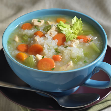 Chicken and Skinny Rice Soup Recipe Photo - Diabetic Gourmet Magazine Recipes