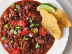 Chili Carnivale recipe photo from the Diabetic Gourmet Magazine diabetic recipes archive.