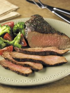 Chili-Crusted Tri-Tip Roast recipe photo from the Diabetic Gourmet Magazine diabetic recipes archive.