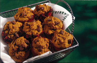 Chocolate Chip Pumpkin Muffins Recipe Photo - Diabetic Gourmet Magazine Recipes