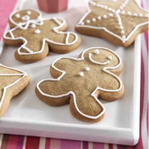 Christmas Gingerbread Men Cookies recipe photo from the Diabetic Gourmet Magazine diabetic recipes archive.