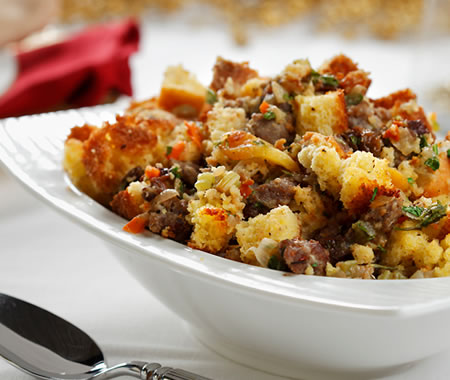 Cornbread and Dried Fruit Dressing Recipe Photo - Diabetic Gourmet Magazine Recipes