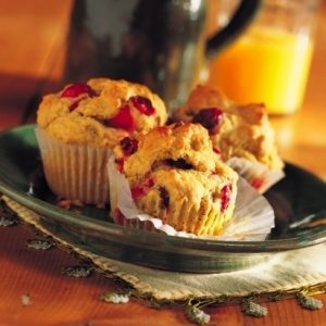 Cranberry Walnut Muffins recipe photo from the Diabetic Gourmet Magazine diabetic recipes archive.