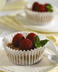 Frozen Cinnamon-Coffee Mini Cheesecakes recipe photo from the Diabetic Gourmet Magazine diabetic recipes archive.