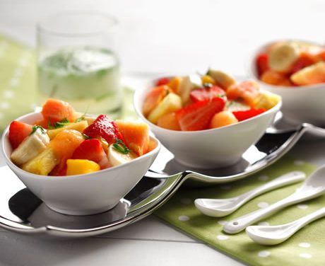 Fruit Salad with Mojito Dressing