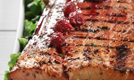 Grilled Salmon with Raspberry-Dijon Vinaigrette