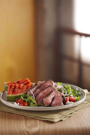 Grilled Steak and Watermelon Salad Recipe Photo - Diabetic Gourmet Magazine Recipes