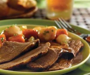 Irish Beef Pot Roast with Vegetables recipe photo from the Diabetic Gourmet Magazine diabetic recipes archive.