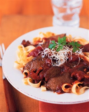 Italian Braised Parmesan Beef with Wild Mushroom Sauce Recipe Photo - Diabetic Gourmet Magazine Recipes