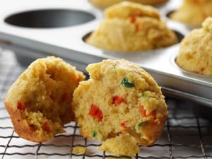 Jalapeno Corn Muffins recipe photo from the Diabetic Gourmet Magazine diabetic recipes archive.