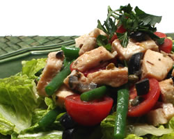 Mayo-Free Chicken Salad recipe photo from the Diabetic Gourmet Magazine diabetic recipes archive.