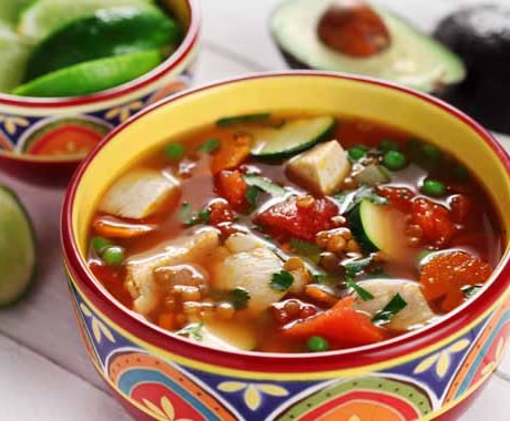 Mexican Chicken Soup Recipe Photo - Diabetic Gourmet Magazine Recipes