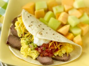 Mexican-Style Steak and Eggs Breakfast recipe photo from the Diabetic Gourmet Magazine diabetic recipes archive.
