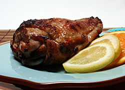 Mojo Marinated Grilled Turkey recipe photo from the Diabetic Gourmet Magazine diabetic recipes archive.