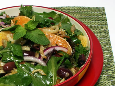 Pan Seared Fennel and Orange Salad Recipe Photo - Diabetic Gourmet Magazine Recipes