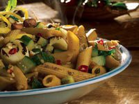 Penne all'Oriental recipe photo from the Diabetic Gourmet Magazine diabetic recipes archive.