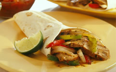 Pork Tenderloin Fajitas recipe photo from the Diabetic Gourmet Magazine diabetic recipes archive.