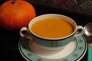 Pumpkin Soup recipe photo from the Diabetic Gourmet Magazine diabetic recipes archive.