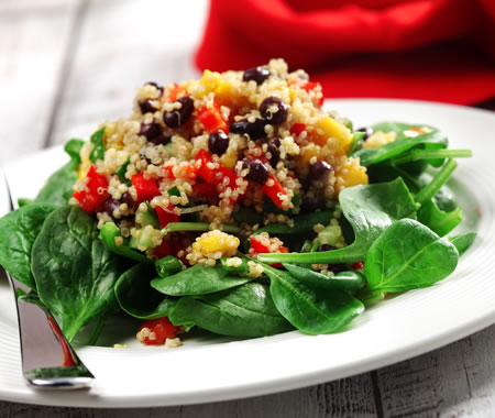 Quinoa, Black Bean and Mango Salad Recipe Photo - Diabetic Gourmet Magazine Recipes