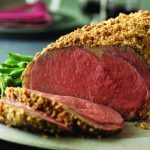 Ribeye Roast with Dijon Crust and Roasted Green Beans