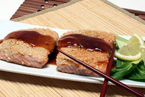 Sesame Salmon Recipe Photo - Diabetic Gourmet Magazine Recipes