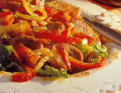 Smoky Mexican Stir Fry recipe photo from the Diabetic Gourmet Magazine diabetic recipes archive.