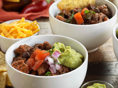 Steak, Roasted Tomato and Bean Chili