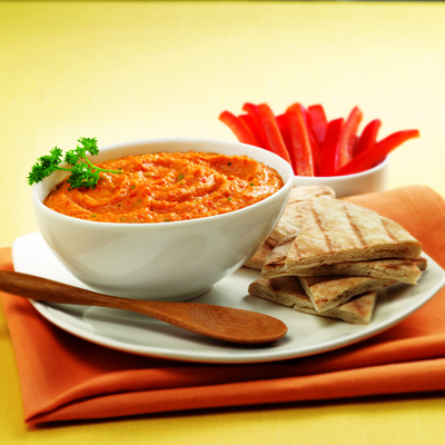 Sweet Red Pepper Hummus Recipe Photo - Diabetic Gourmet Magazine Recipes