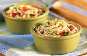 Tangy Apple Slaw recipe photo from the Diabetic Gourmet Magazine diabetic recipes archive.