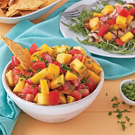 Tomato, Chive and Mango Salsa Recipe Photo - Diabetic Gourmet Magazine Recipes