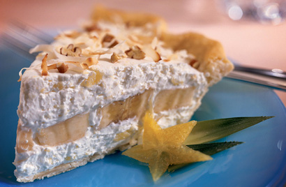 Tropical Banana-Pineapple Pie Recipe Photo - Diabetic Gourmet Magazine Recipes