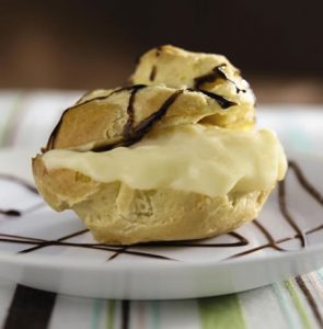 Vanilla Cream Puffs recipe photo from the Diabetic Gourmet Magazine diabetic recipes archive.
