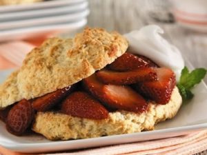 Very Strawberry Shortcake recipe photo from the Diabetic Gourmet Magazine diabetic recipes archive.