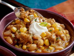 Winter White Chili recipe photo from the Diabetic Gourmet Magazine diabetic recipes archive.